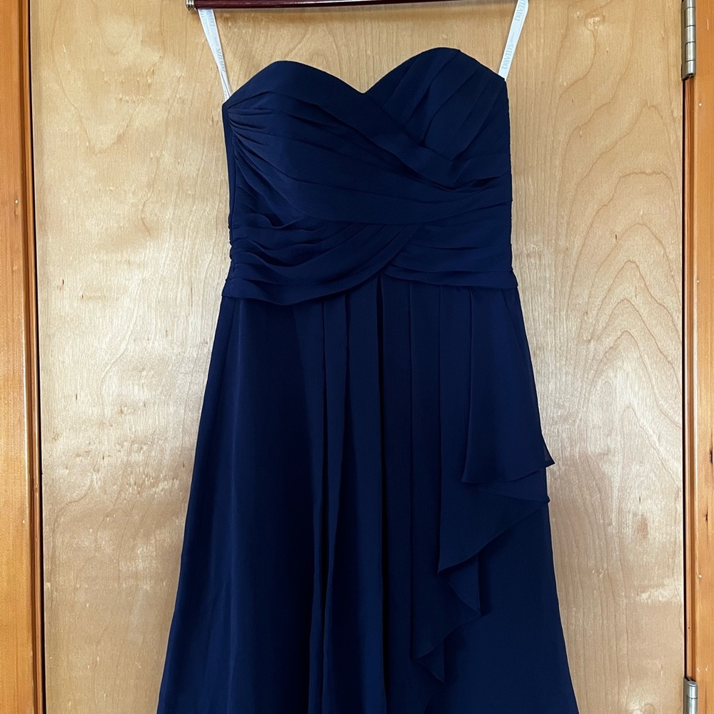 David’s bridal, Navy blue, strapless dress
